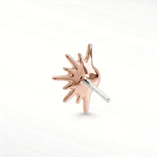 Discover the exquisite flat back earrings diamond sunburst crafted in 14k rose gold. Perfect for any occasion!
