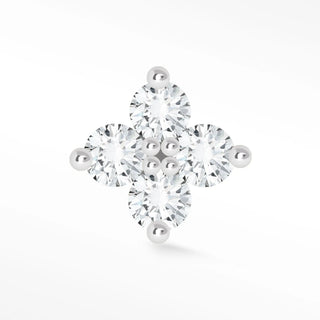 Elevate your jewelry collection with our flat back diamond x-large clover earrings. Meticulously