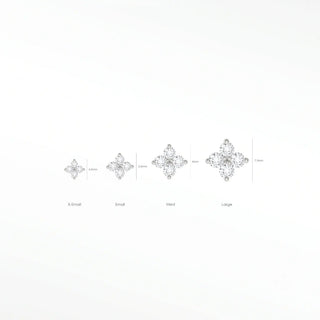 Elevate your jewelry collection with our flat back diamond x-large clover earrings. Meticulously