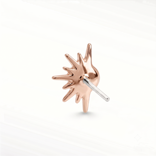 Discover the exquisite flat back earrings diamond sunburst crafted in 14k rose gold. Perfect for any occasion!