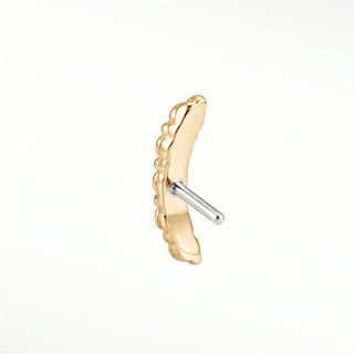 Diamond flatback earrings in solid 14k gold. Soft curved silhouette with a smooth backing for brilliant sparkle