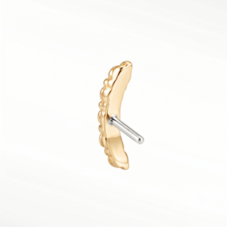 Diamond flatback earrings in solid 14k gold. Soft curved silhouette with a smooth backing for brilliant sparkle