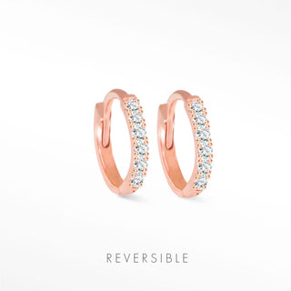 Diamond Hoop Earrings 15mm by Nina Wynn, product view