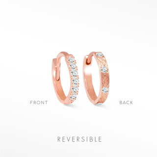 Diamond Hoop Earrings | Natalie Wynning Reversible Hoops