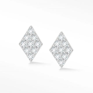 Diamond of diamonds stud earrings 14k white featuring diamond stud earrings in sleek silver by nina wynn