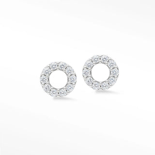 diamond stud earrings Donut in white gold