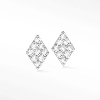 diamonds stud earrings in white gold