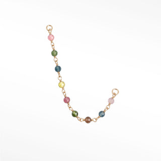 Ear Chain Multi Tourmaline Rock Candy | 14K Yellow