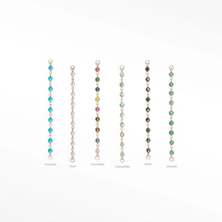 Ear chain from nina wynn’s rock candy collection. Discover a vibrant rainbow-like shimmer of natural faceted pyrite