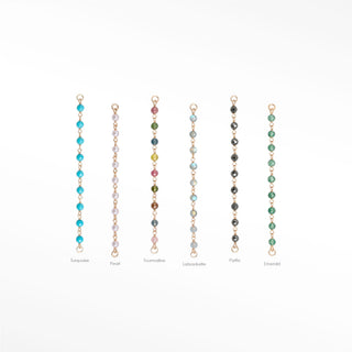 Ear chain from nina wynn’s rock candy collection. Discover a vibrant rainbow-like shimmer of natural faceted pyrite