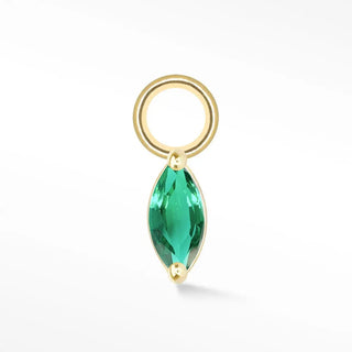 Wildling solo 14k yellow gold mini charm - 14k / emerald