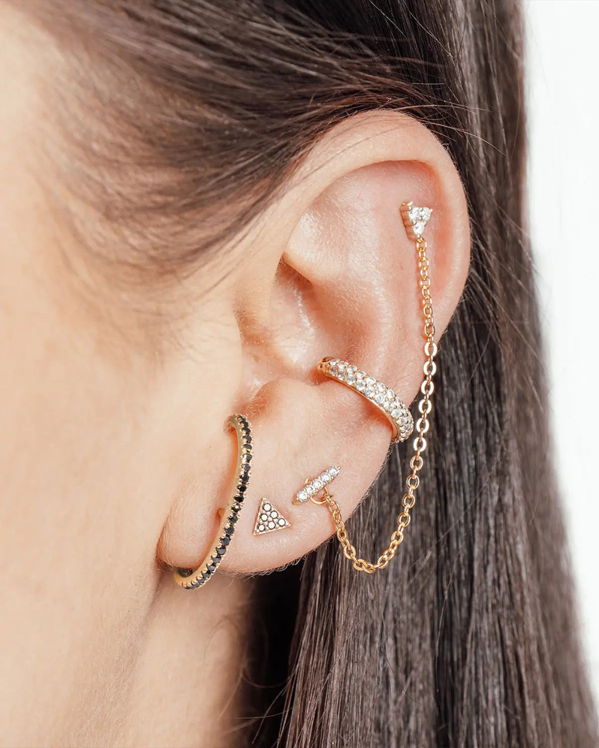 Ear anatomy and placement mapping used to plan professional ear piercings