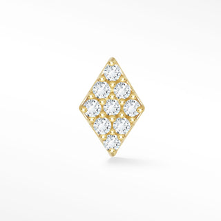 Diamond of Diamonds flat back earrings, in 14k yellow gold, diamond, stone size 1.2mm 