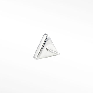 Natural emerald flat back earring 14k white