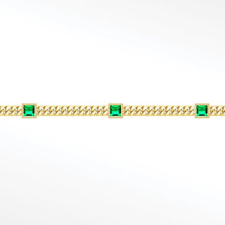 Emerald Princess Cuban 2.5mm chain in Solid 14K Yellow Gold, sample reference image 2
