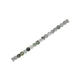 Emerald gemstone chain detail with sterling silver findings