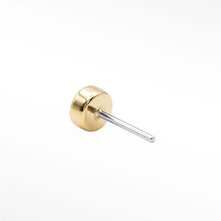 Emerald stud earrings flat back crafted in solid 14k yellow gold. Natural gemstones with a smooth secure fit