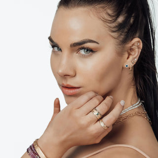 Explore exquisite eternity rings featuring black diamonds in 14k gold. Discover thea’s timeless elegance for every
