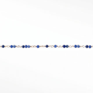 Ethereal Blue Sapphire Permanent Jewelry Chain | Solid 14k White Gold - Sold by the Inch