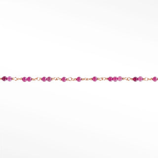 Ethereal Ruby Permanent Jewelry Chain | Solid 14k Rose Gold - Sold by the Inch