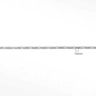 Figaro 1.5mm chain in Sterling Silver, sample reference image 1