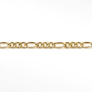 Figaro 3mm Yellow Gold Filled Chain for Permanent Necklace - Nina Wynn