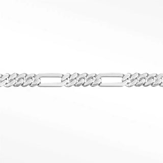 Figaro 5mm silver chain for permanent necklace