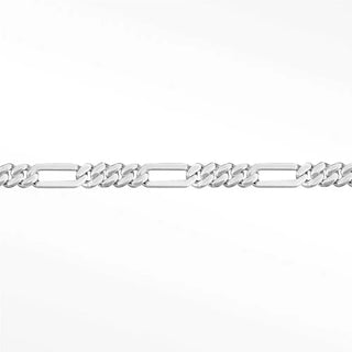 Figaro 4mm silver chain for permanent necklace