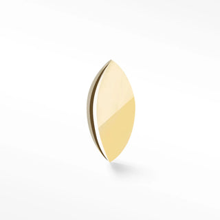 Marquise flat back earrings, in 14k yellow gold, a sleek marquise-shaped design and finish. 