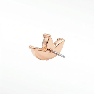 Discover our flat back 14k rose gold moonstone baby lotus studs. Perfect for any occasion these unique earrings blend