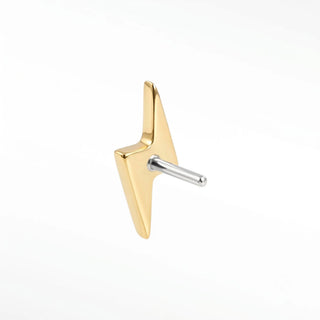 Discover the elegance of our flat back cartilage earring lightning bolt diamond. Made with 14k gold for a perfect touch!