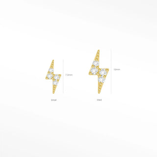Discover the elegance of our flat back cartilage earring lightning bolt diamond. Made with 14k gold for a perfect touch!