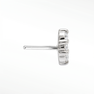 Discover elegant flat back cartilage earrings crafted from 14k white gold with dazzling diamonds. Perfect
