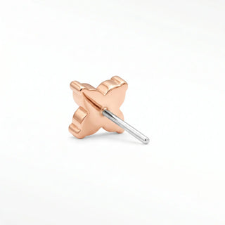 Explore our flat back earrings diamond clover featuring set in 14k rose gold. Perfect for every occasion!