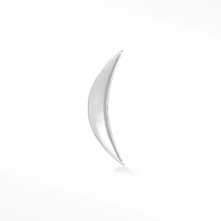 Flat back earring crescent 14k white - 14k gold