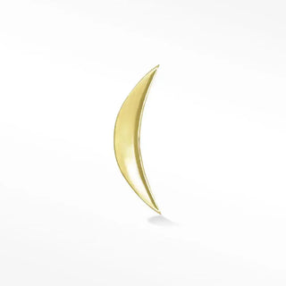 Flat back earring crescent 14k yellow gold - 14k / single