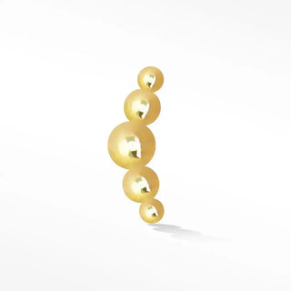 Flat back earring small croissant 14k yellow - 14k gold