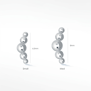 Back earring small croissant 14k white gold simple doesn’t mean boring especially