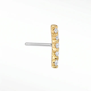 Flat back diamond climber 14k yellow gold elevate your style with the dazzling