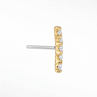 Flat back diamond climber 14k yellow gold elevate your style with the dazzling