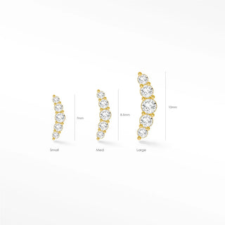 Details earrings information metal: 14k gold overall size: 7mm hypoallergenic metal pin sold