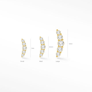 Details earrings information metal: 14k gold overall size: 7mm hypoallergenic metal pin sold