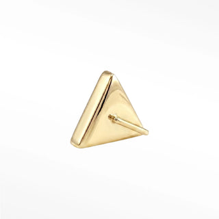 Flat back earring diamond medium pyramid 14k yellow gold introduce a timeless elegance