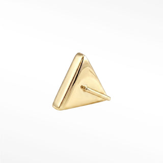 Flat back earring diamond medium pyramid 14k yellow gold introduce a timeless elegance