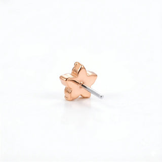 Flat back earring diamond small buttercup 14k rose gold enhance your jewelry collection