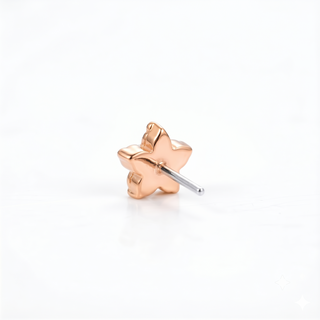 Flat back earring diamond small buttercup 14k rose gold enhance your jewelry collection