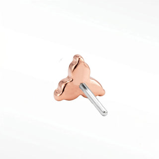 Flat back earring diamond trinity med 14k rose