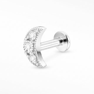 Discover the stunning flat back earring diamond designed in 14k white gold. Perfect for any occasion with a comfortable