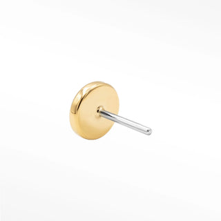 Flat back earrings round 14k yellow