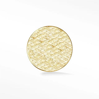 Flat back earring full moon 4mm florentine 14k yellow - 14k gold / single